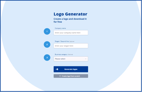 Logo Generator enter company name